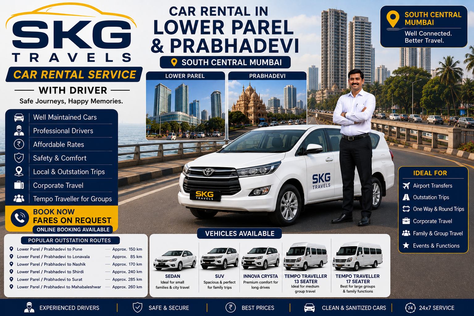 Car Rental in Lower Parel / Prabhadevi